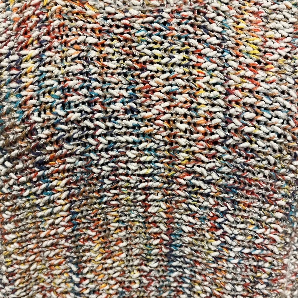 Easel Multicolor Crew Ragland Sleeve Rounded hem, Knit Sweater, size Large - Picture 2 of 9